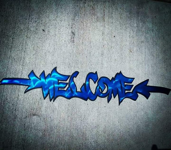 Graffiti Welcome | Etsy