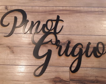 Pinot Grigio metal sign