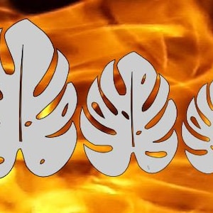 Set of 3 monstara leaves SVG / DXF files for plasma, laser, router