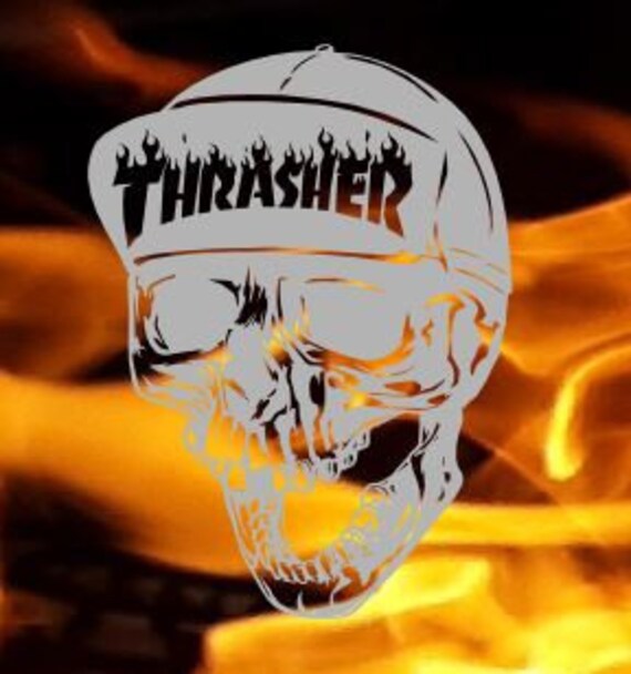 Vintage Thrasher Skull SVG / DXF Files for Plasma' Laser