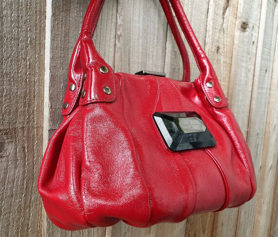 Red patent leather pocketbook Clearance