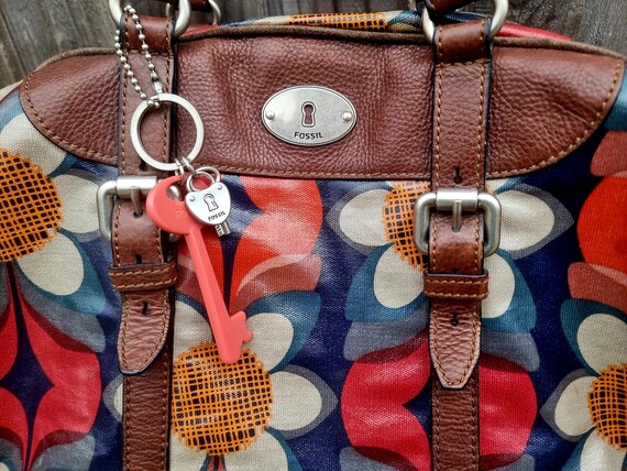 Fossil KeyPer Oilskin and leather Holdall, Weeken… - image 4