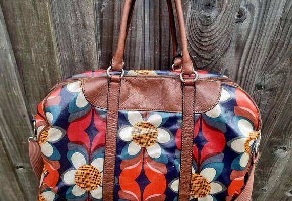 Fossil KeyPer Oilskin and leather Holdall, Weeken… - image 9