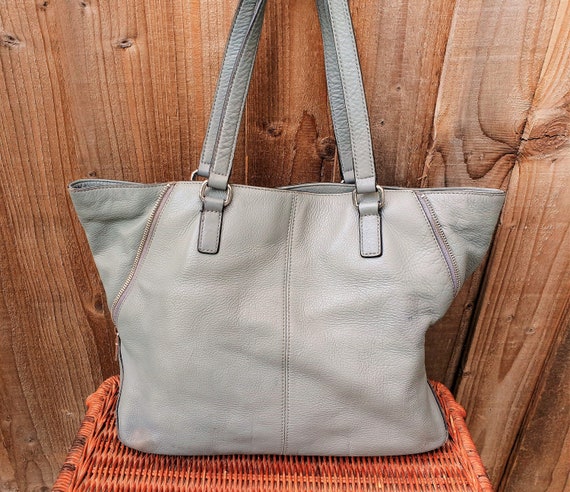 dkny leather tote