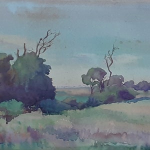 English Watercolour Landscape Painting 1920s