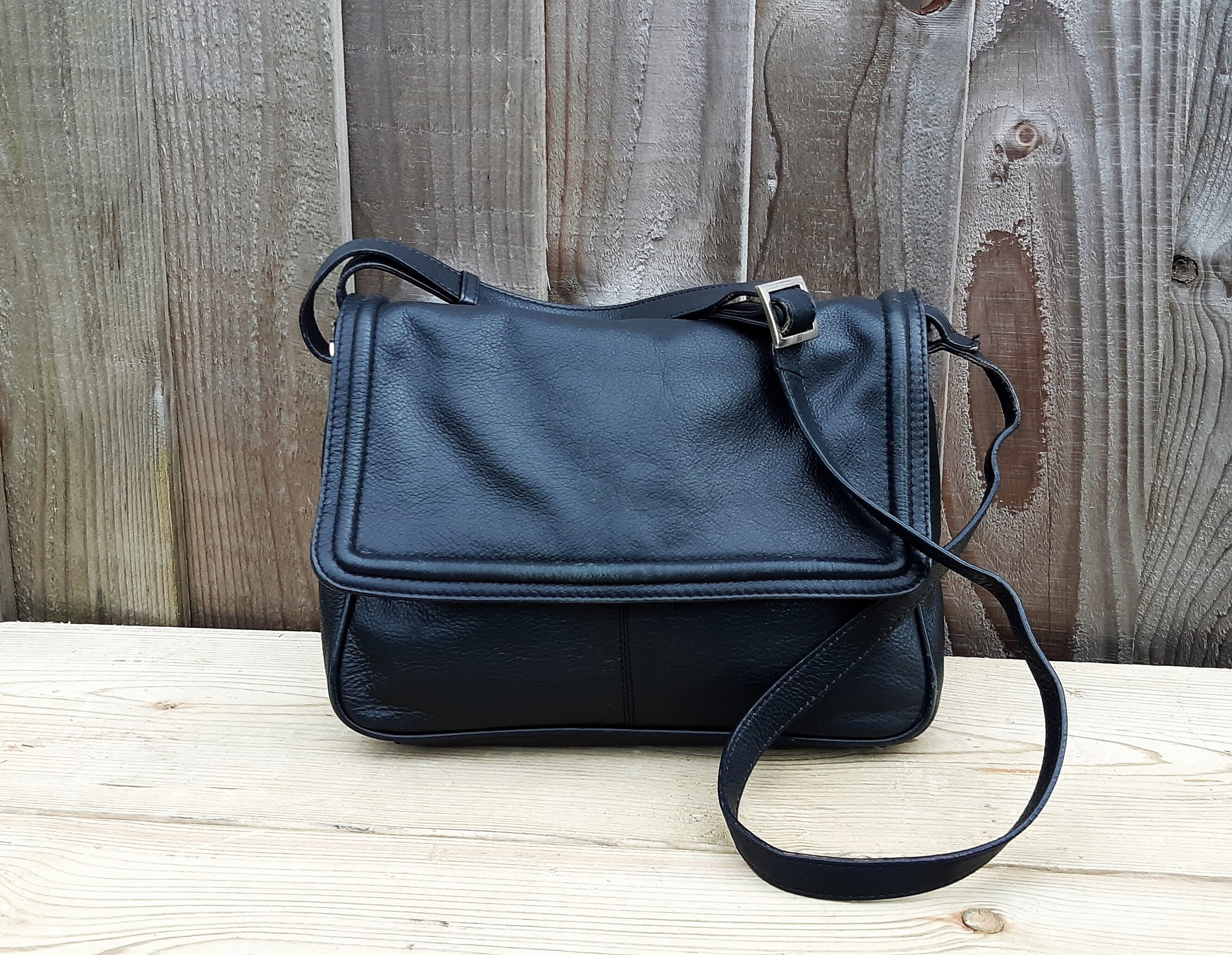 Black Leather Cross Body Shoulder Bag, John Lewis Shoulder Bag - Etsy  Singapore