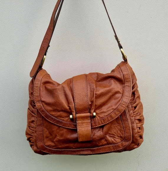 Betty Jackson Black Caramel Brown Leather Satchel Shoulder Bag Cross Body Saddle Bag Designer Brown Leather Purse Soft Leather Handbag Etsy Australia