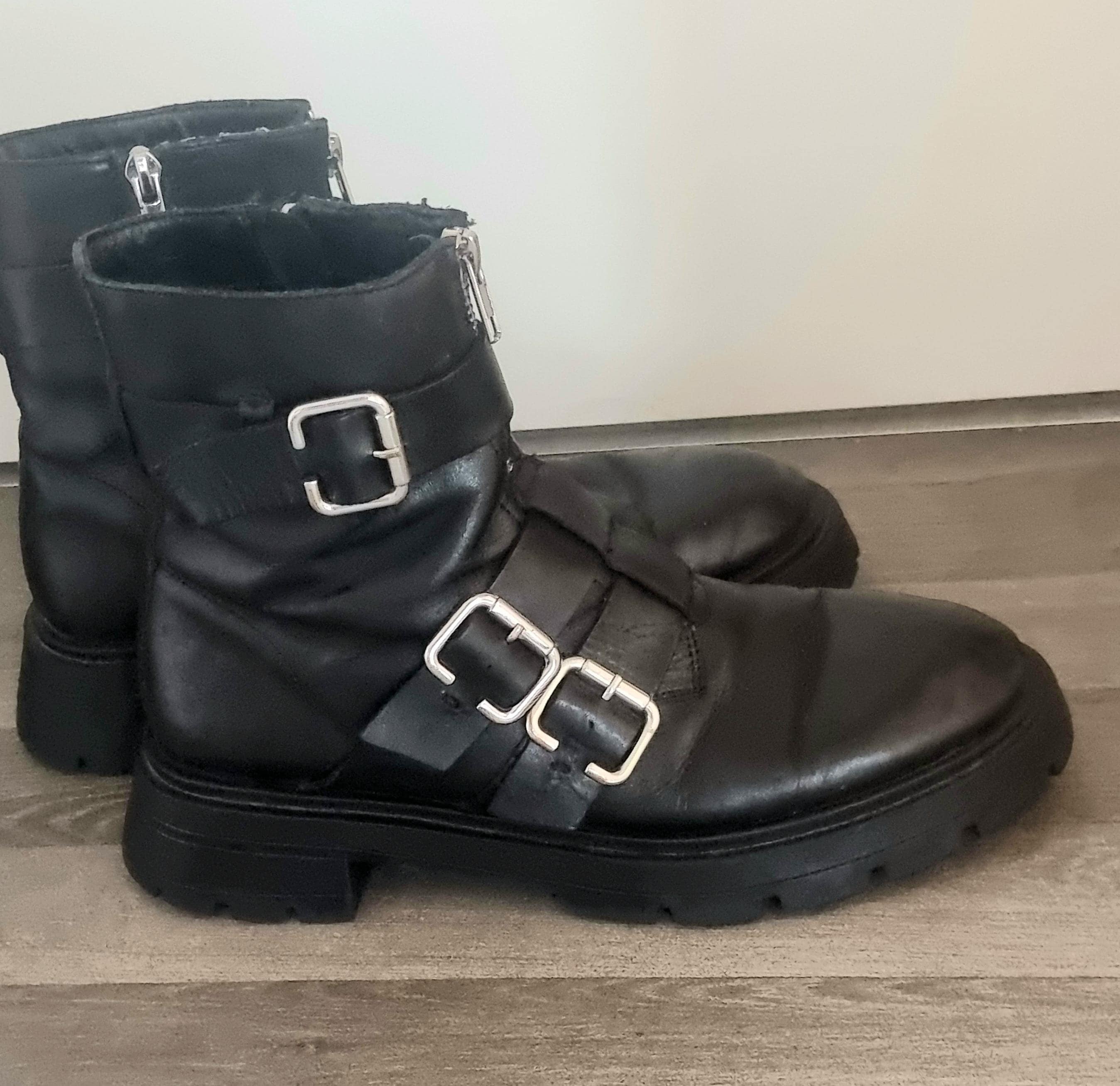 ZARA Women\'s Black
Leather Biker Motorcycle
Buckle Strap Mid-Calf
Boots EU 37 Zara Mid-Calf Boots for Women for sale | eBay main image 3