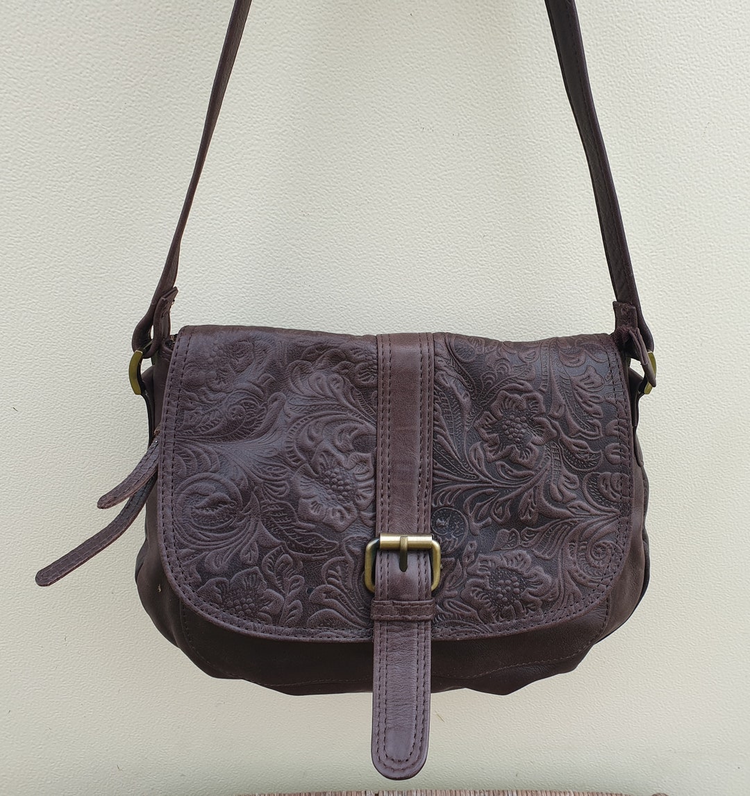 Rowallan Brown Leather Cross Body Messenger Bag Vintage - Etsy
