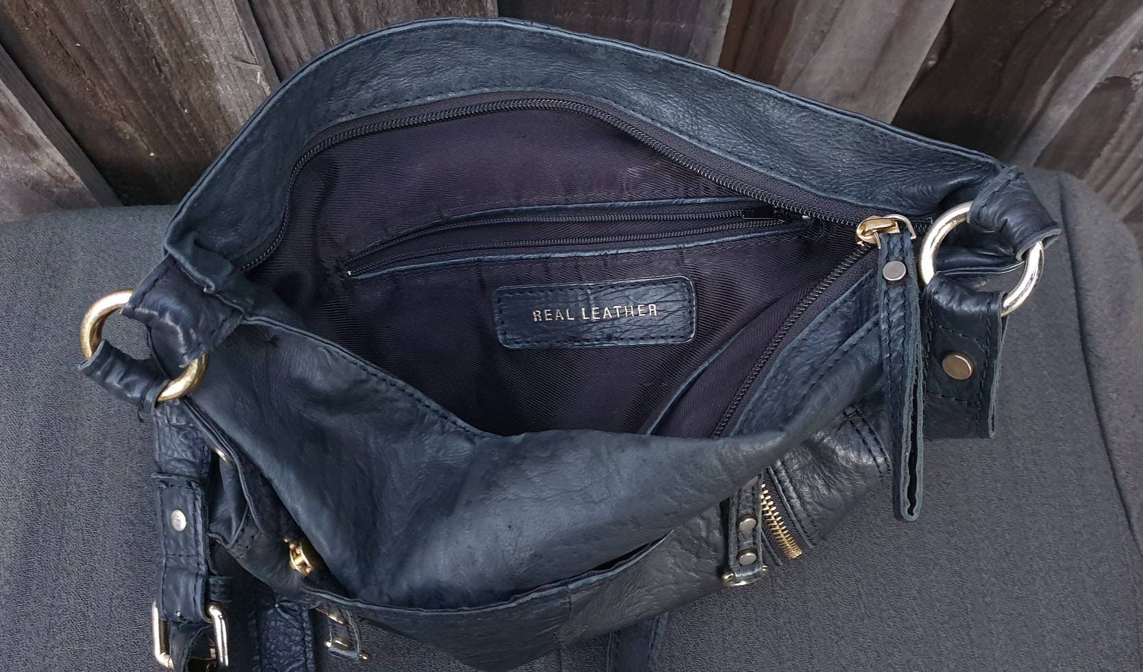 Franklin Covey, Bags, Franklin Covey Blue Suede Leather Shoulder  Equestrian Bag Purse
