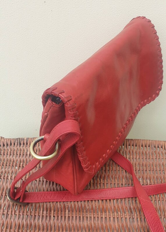 Gigi red leather handbag hotsell