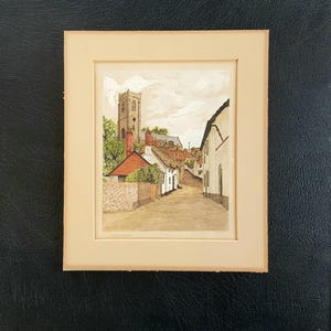 Antique Original Watercolour Of Minehead, Somerset, England, Circa 1890s, Victorian Watercolour Painting, Historic Painting Of Minehead