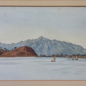 Japanese West River Original Watercolour Painting dated 1929