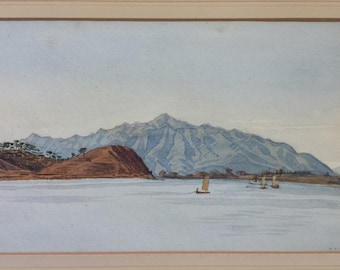 抽象的な鳥の水彩画 24✖️27 抽象的な鳥の水彩画：サイン入りオリジナルアート（12x10インチ