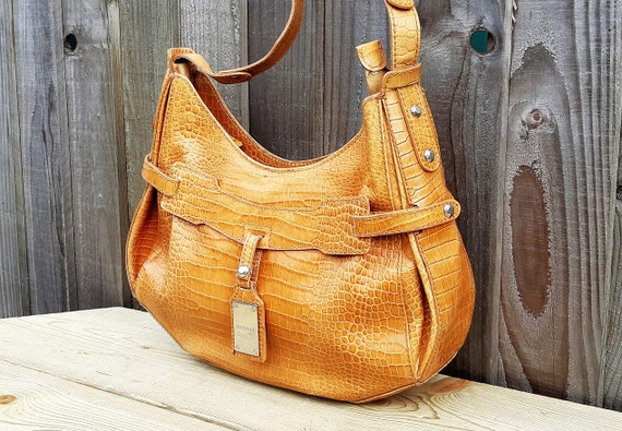 Luxury Crocodile Pattern Handbag Retro Genuine Leather Purse - Temu