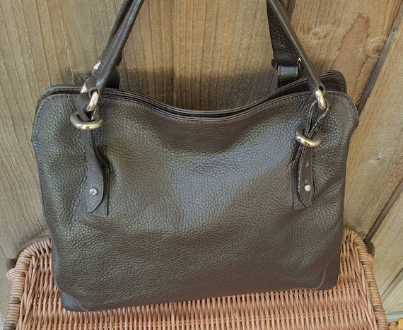 Hobbs London Dark Brown Leather Tote Bag Dark Brown Pebble