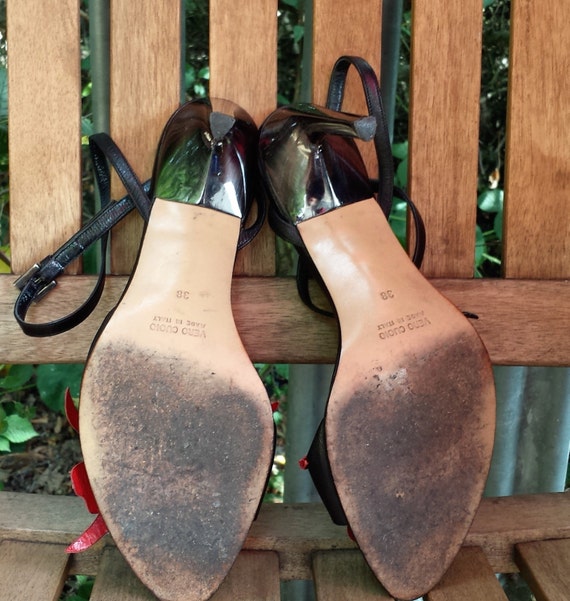 Snakeskin high heel sandals best sale