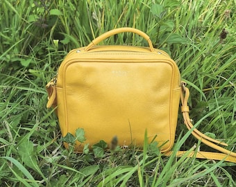 Radley London, Bolso bandolera de piel amarilla