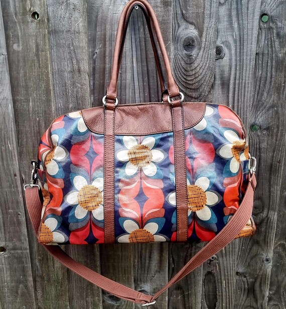 Fossil KeyPer Oilskin and leather Holdall, Weeken… - image 5