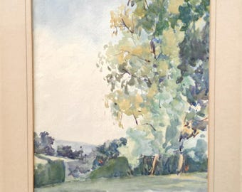 British Country Garden Original Watercolour Landscape