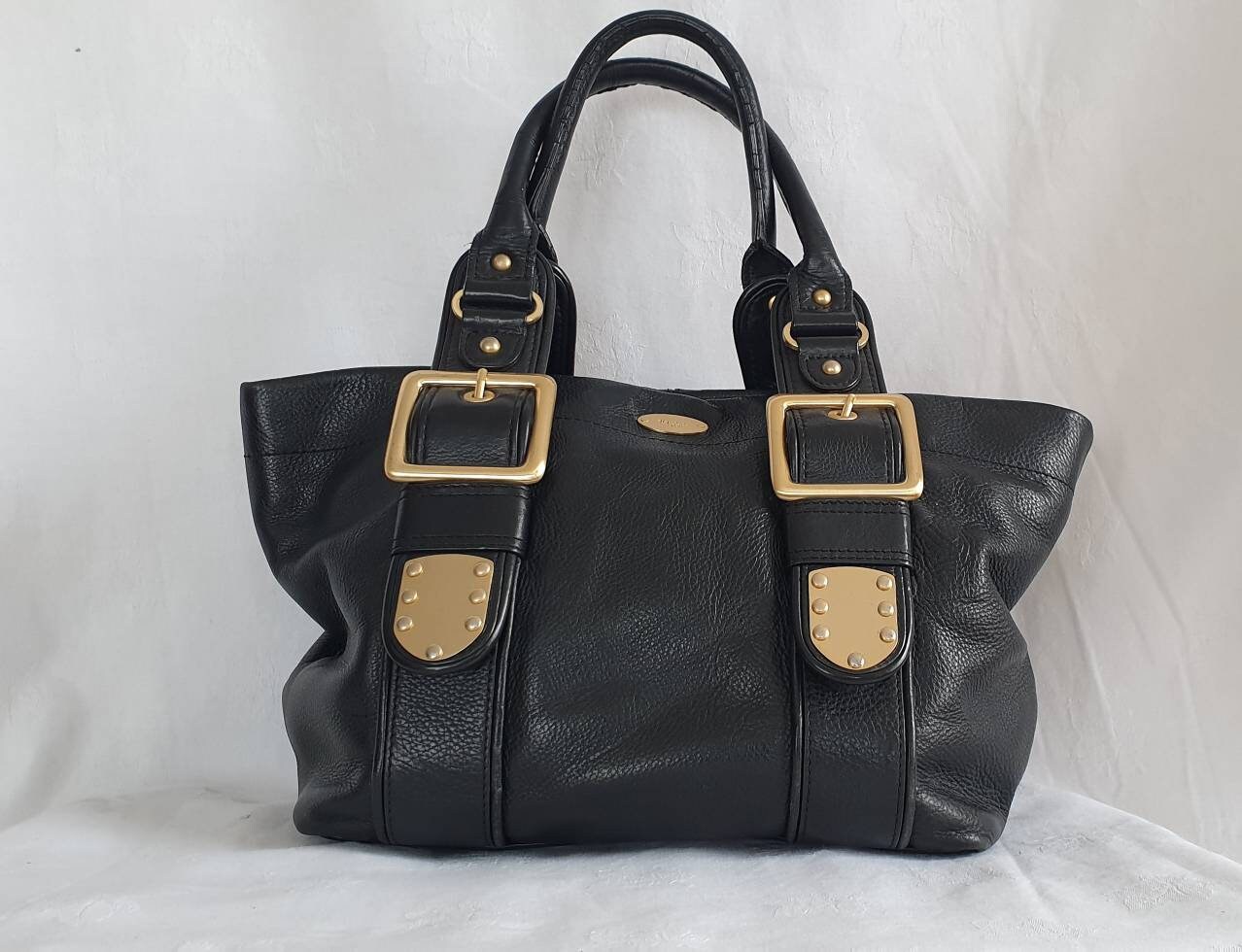 Modalu London Black Leather Hobo Satchel Top Handle Soft