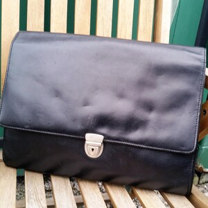Étui en cuir noir Joseph Verity London, sac à bandoulière en cuir noir souple,