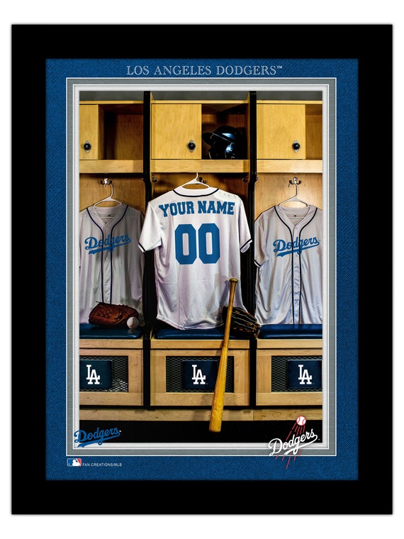 Los Angeles Dodgers Personalized Sign Locker Room Print Baseball