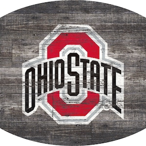 Ohio State Buckeyes Sign Wall Art 46&quot; Distressed & Weathered Sign