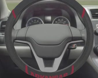 Arkansas Razorbacks Steering Wheel Cover Embroidered