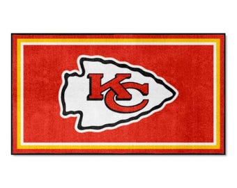 Alfombra de los Kansas City Chiefs de 3' x 5' Alfombra de área de felpa