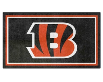 Alfombra de los Cincinnati Bengals de 3' x 5', alfombra de área de felpa