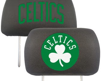 Boston Celtics 2pc Embroidered Headrest Cover Set