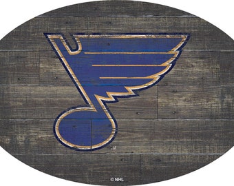 St. Louis Blues Sign Wall Art 46" Distressed & Weathered Sign