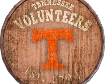 Tennessee Volunteers Barrel Top Established Sign 24" In Diameter
