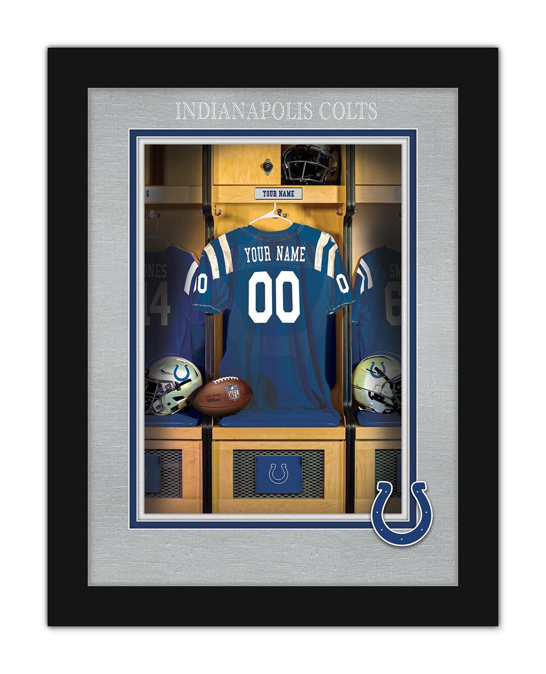 Indianapolis Colts Personalized Sign Locker Room Print NFL FRAMED 14x18 ...