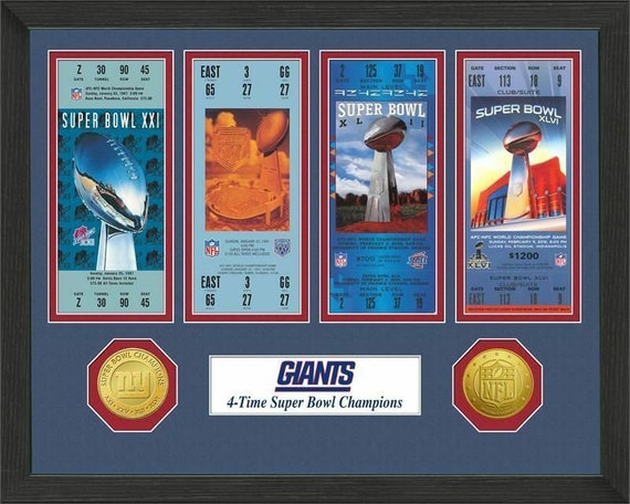 New York Giants Super Bowl Tickets Collection With Coins NEW 
