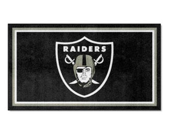 Alfombra de felpa de 3' x 5' de los Raiders de Las Vegas