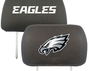Philadelphia Eagles 2pc Embroidered Headrest Cover Set