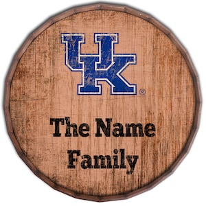 Kentucky Wildcats Personalized Barrel Top Established Sign 24&quot; In Diameter