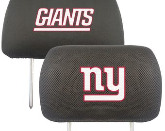 New York Giants 2pc Embroidered Headrest Cover Set