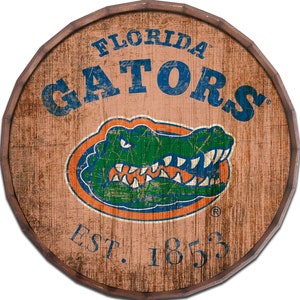 Florida Gators Barrel Top Established Sign 24&quot; In Diameter