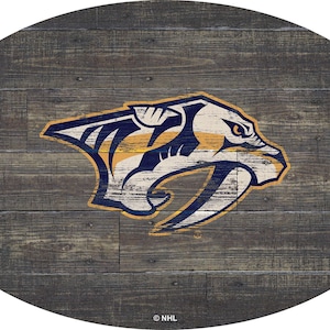Nashville Predators Sign Wall Art 46&quot; Distressed & Weathered Sign