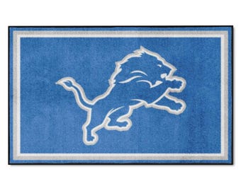 Alfombra de los Detroit Lions de 3' x 5', alfombra de felpa.