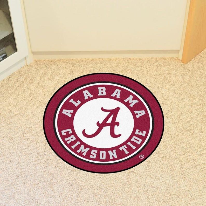 Alabama Rug Alabama Crimson Tide Mat Roundel Round Shaped Mat 27