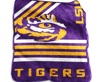 LSU Tigers Blanket Raschel Throw Blanket 50x60