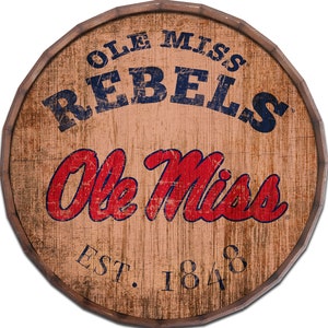 Ole Miss Barrel Top Established Sign 24&quot; In Diameter