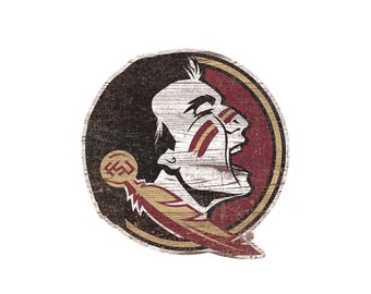 Florida State Distressed Logo Cut Out Wood Sign 24" Diameter Select NEW
