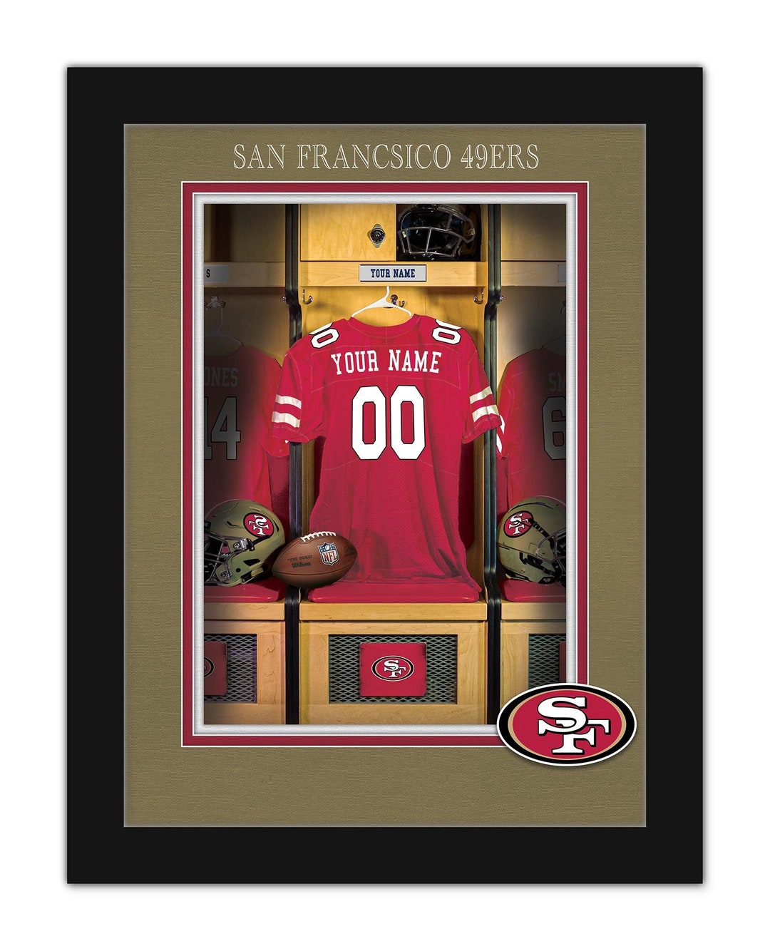 San Francisco 49ers Personalized Sign Locker Room Print NFL FRAMED ...