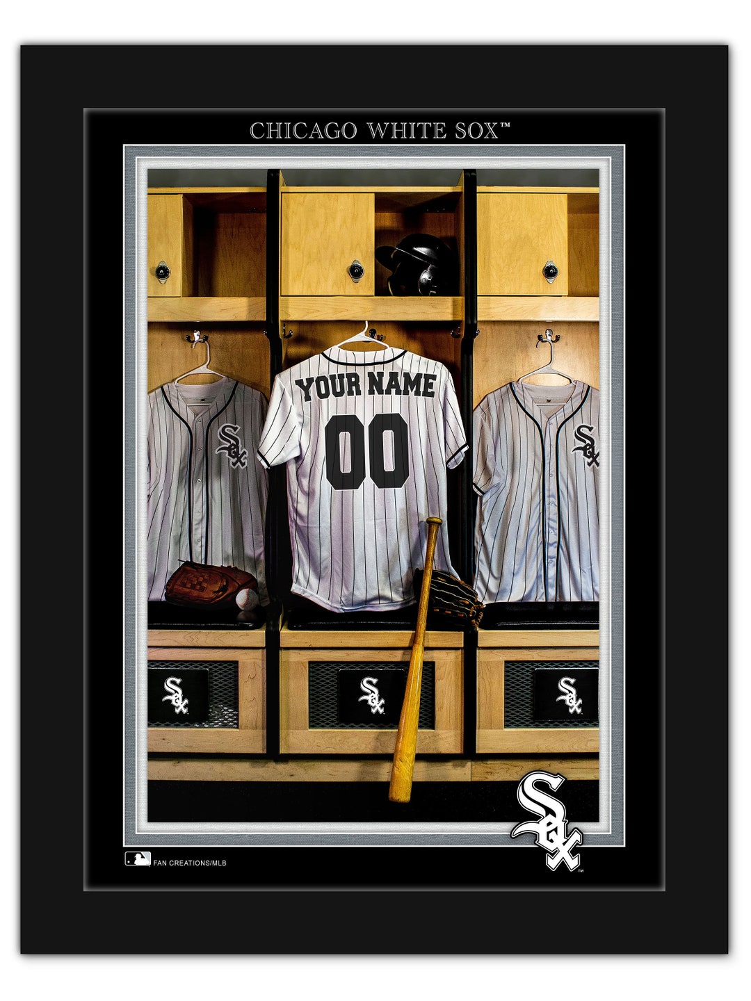 Chicago White Sox Personalized Sign Locker Room Print Baseball FRAMED ...