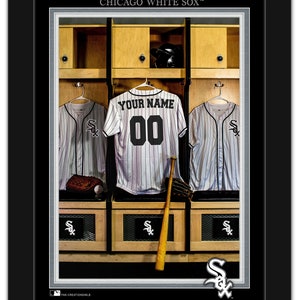 Chicago White Sox Personalized Sign  Locker Room Print Baseball FRAMED 14x18